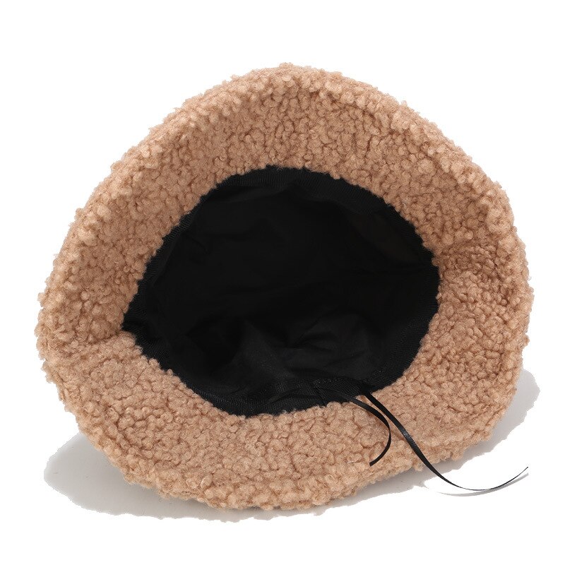 solide fourrure artificielle femme casquette fausse fourrure hiver seau chapeau pour les femmes en plein air crème solaire chapeau de soleil Panama dame casquette