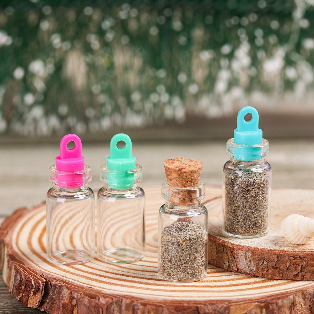10Pcs 12X24Mm Kleine Drift Fles Glazen Potten Decoratie Diy Containers Mini Bericht Flesjes Ornamenten Kurk home Decor