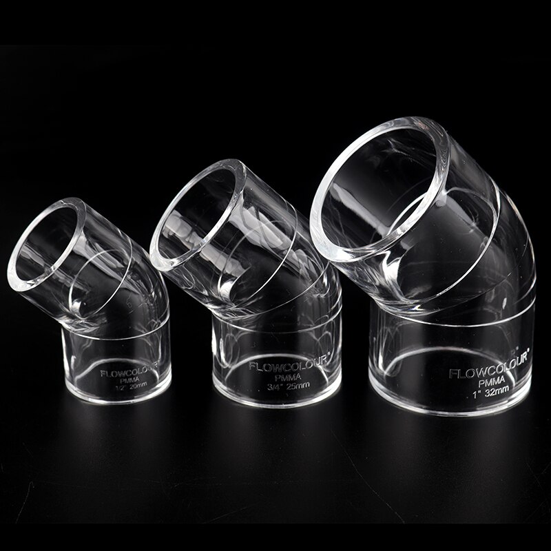 O.D20 Acrylic Pipe Aquarium Accessories Fish Tank Connector Water Supply Elbow Coupling Tee Fittings PVC Transparent Tube Joints