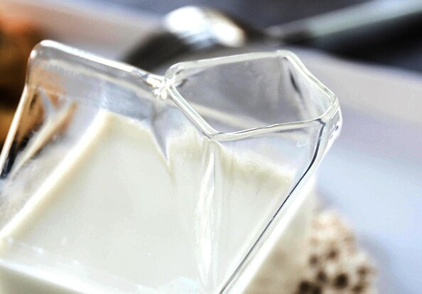 10Pcs/Set factory direct square glass milk jug milk jar milk container