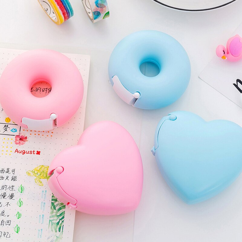 Kawaii Donut Washi tape snijder leuke Masking Tape Organizer Snijder briefpapier kantoor tape machine schoolbenodigdheden