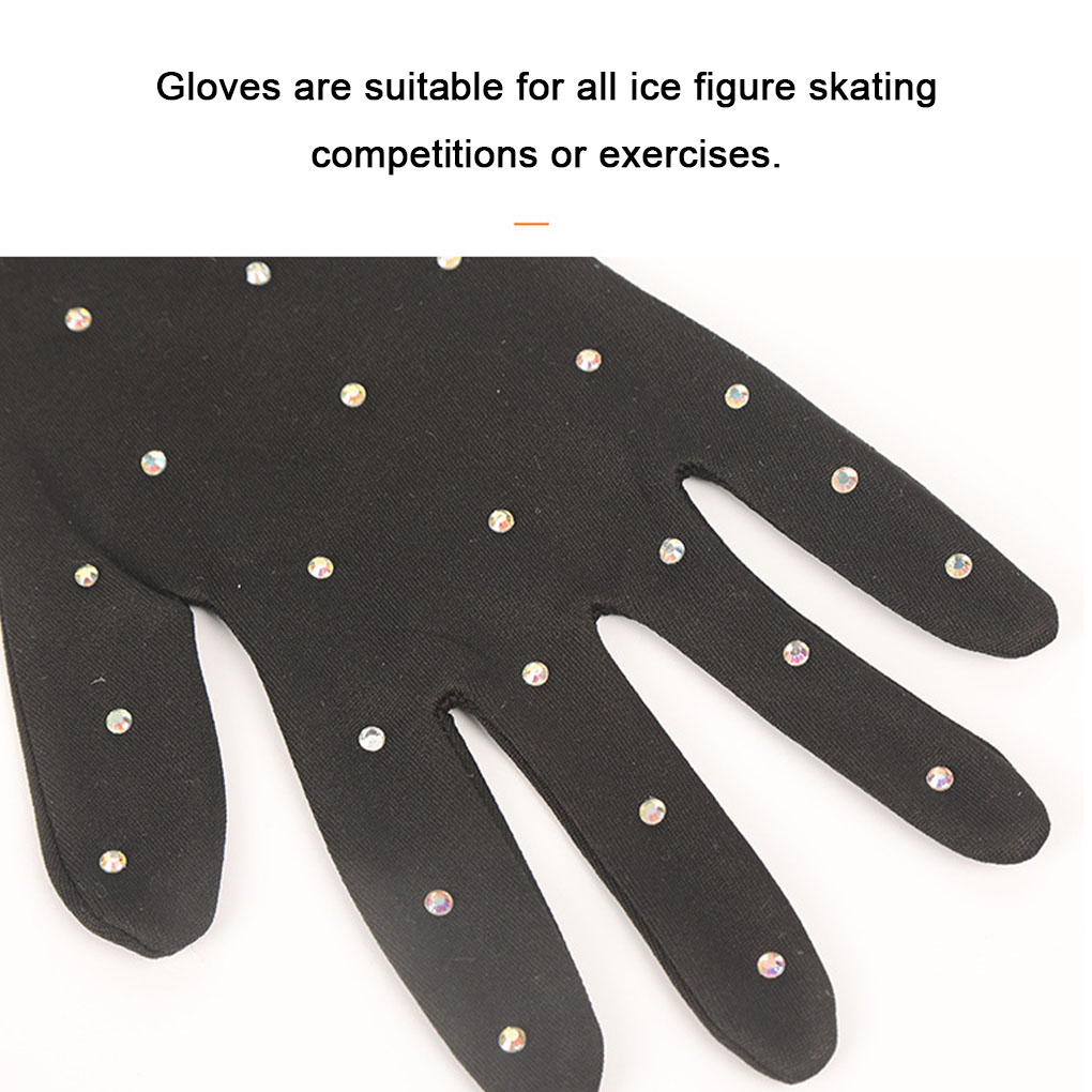 1 par de guantes de muñeca para patinaje artístico, manoplas antideslizantes con protección solar respetuosas con la piel, guantes de cristal lavables de secado rápido