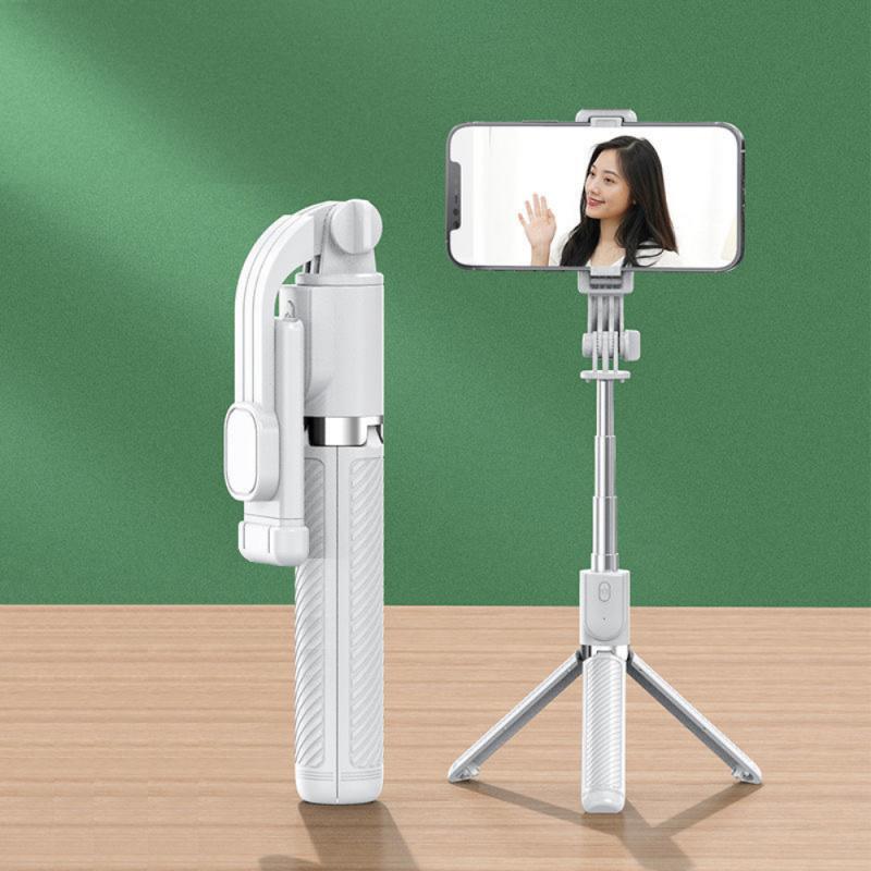 Portable 3- -in- -1 phone stand selfie stick with 360 ° rotation, wireless blue-tooth control selfie stick and a fill light: 01