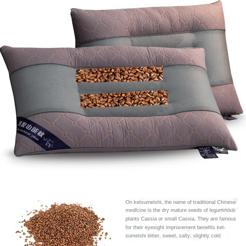 100% Cassia Pillow Protects Cervical Spine Help Sleeping Pillow Core Shaped Latex Pillow No Collapse Deformation Bedding