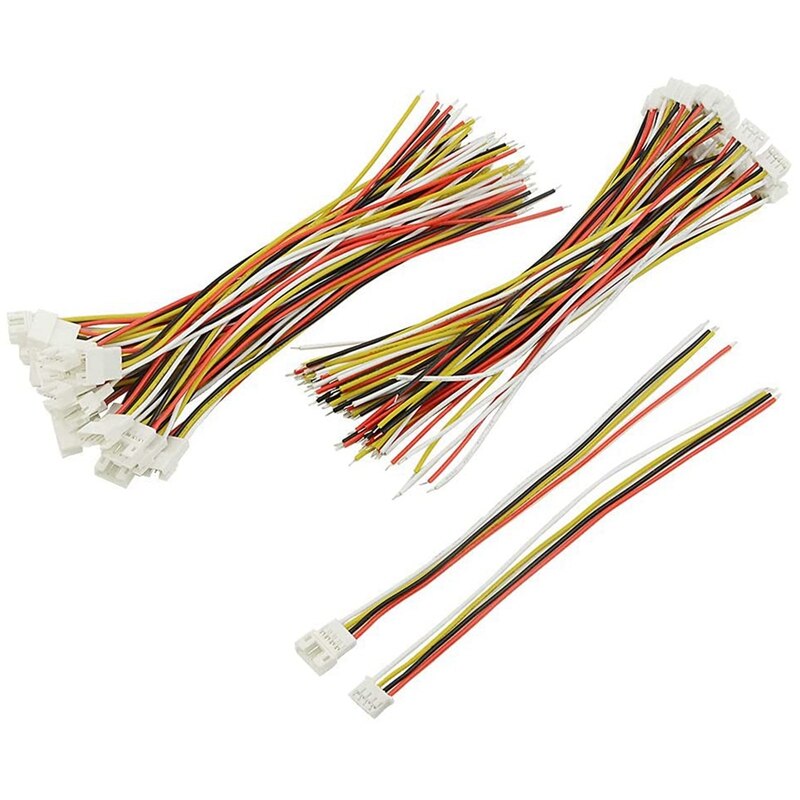 40PCS(20 Pairs) 2.0mm 4 PIN Female Male Connection Plug with 15cm Terminal Connector Wire Cable Compatible for JST PH