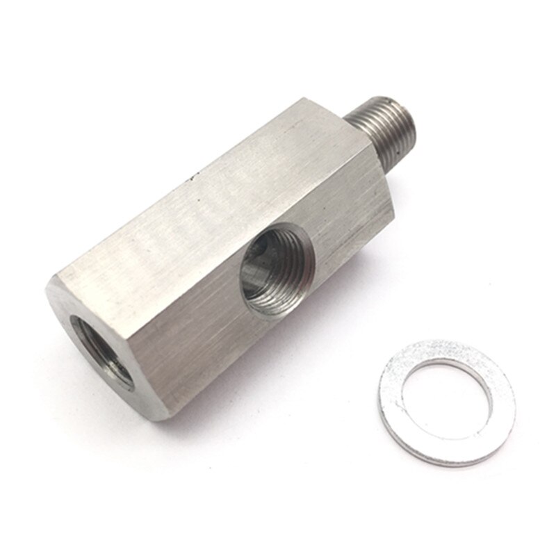Oil Pressure Gauge Sender Adapter Two 1/8" NPT Female to M10x1.0 Male m10 fuel oil trans