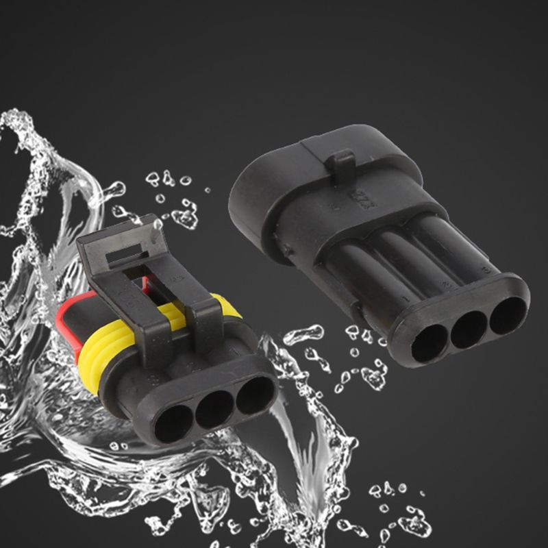 10 Set Car Waterproof Electrical Terminal Wire Connector Plug for Motorcycle Scooter Auto Truck 23GC