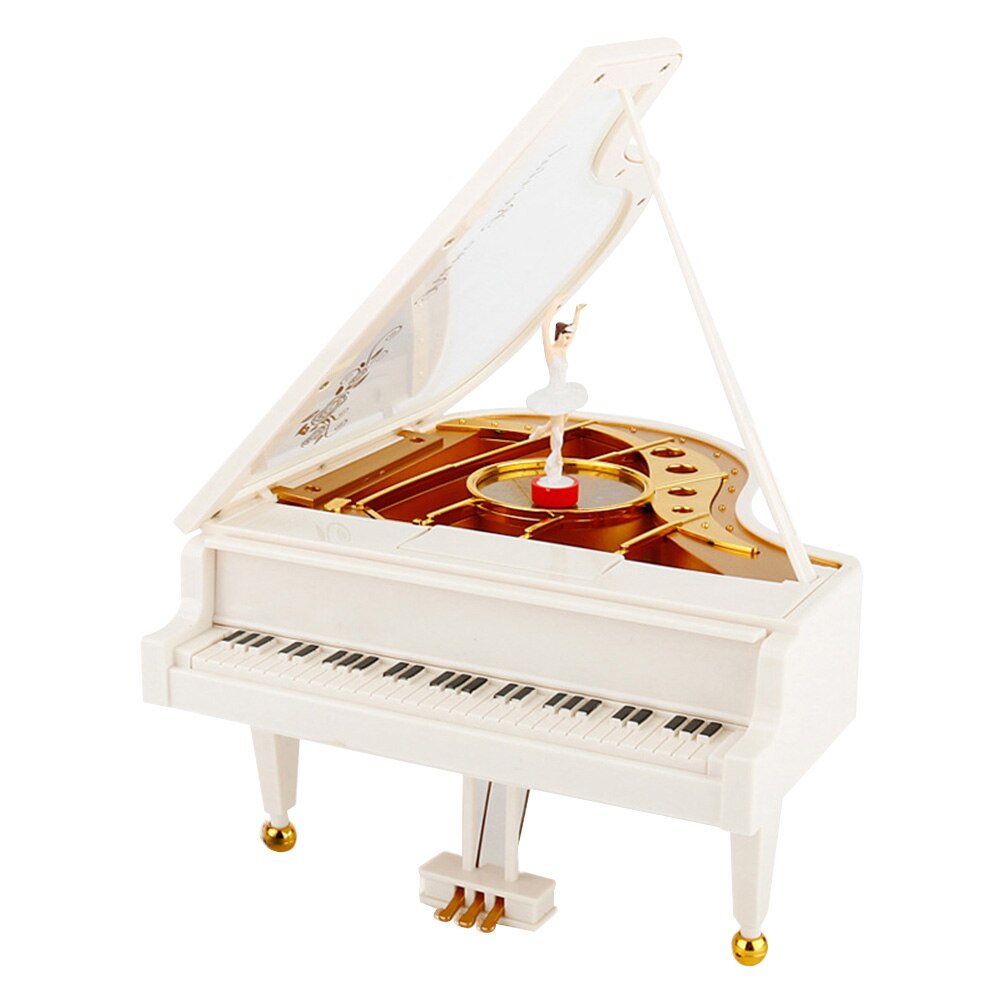 1pc Home Decor Home Decoration Music Box Resin Ballet Dancer Piano Classical Music Box Melody Box Desktop Adornment