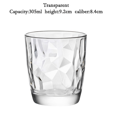 Varmebestandig blyfri krystallkopper fargerik glass whisky glass ølglass vin kopp bar hotell bryllup drikkedrakter: Gjennomsiktig 305ml