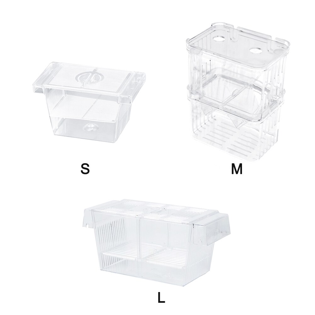Hatchery ABS Easy Clean Isolation Transparent Fish Breeding Box With Suction Cups Aquarium Tank Pet Supplies Mini House Floating