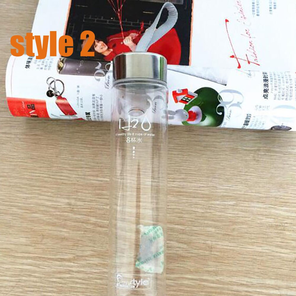 My 280ml lemon Sport H2o Gym For Water Bottles Portable Summer Outdoor Sports Unbreakable Transparent Plastic kids Water Bottle: white