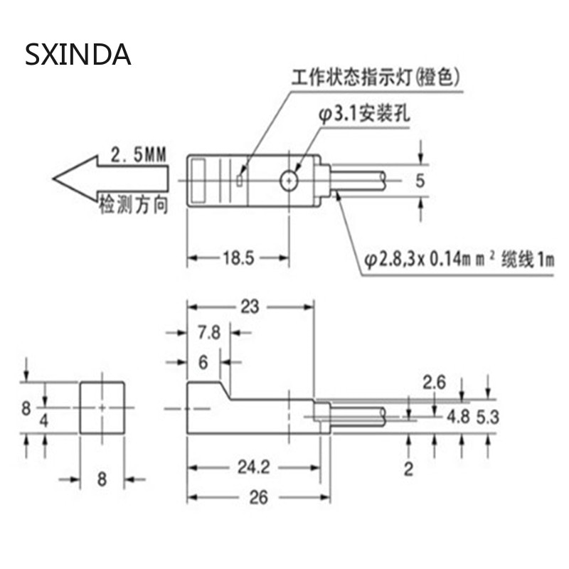 durable GL-8H GL-8F waterproof high frequency metal detection sensor three-wire normally open induction