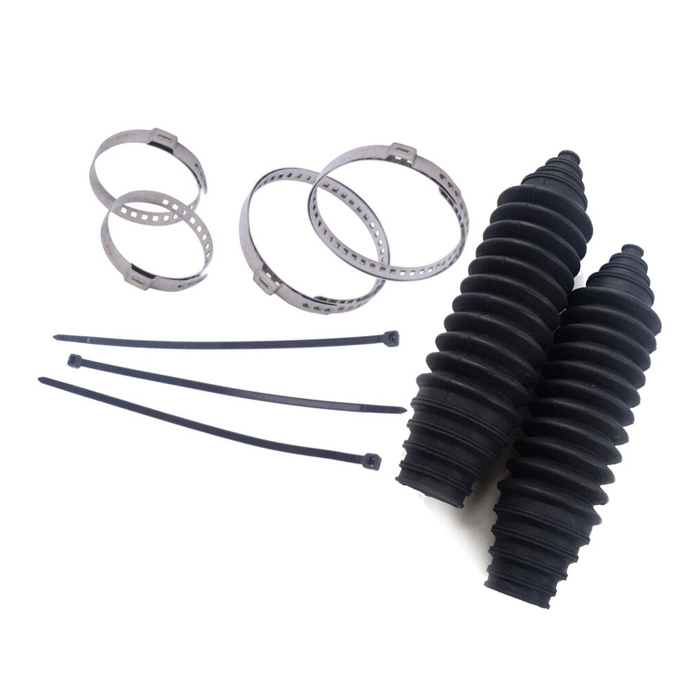 Universal silikone rack tandhjul styretøj tandhjul støvler + kabelbindere + klemmesæt til bildele