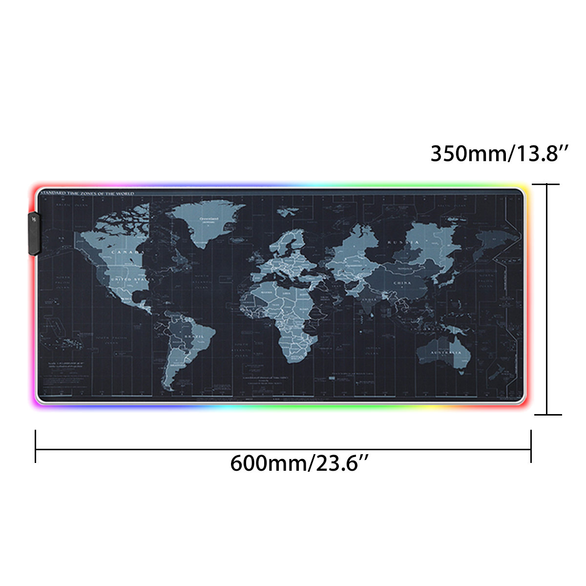 RGB Gaming Mouse Pad Large Gamer Computer Mousepad LED Keyboard Desk PC Mause Pad Laptop Desk Mat: 600x350x4mm