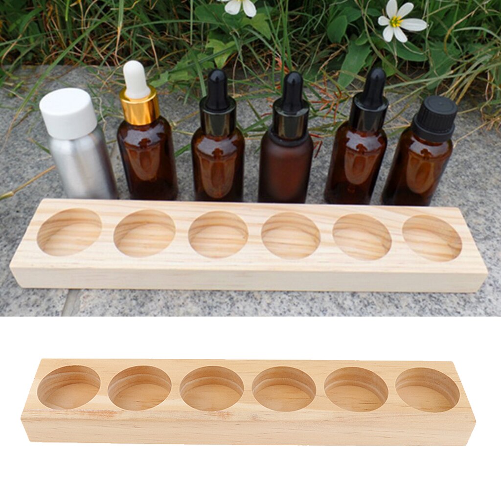 Essential Oil Storage Case Display Stand Aromatherapy Oil Wood Rack Holder Tray