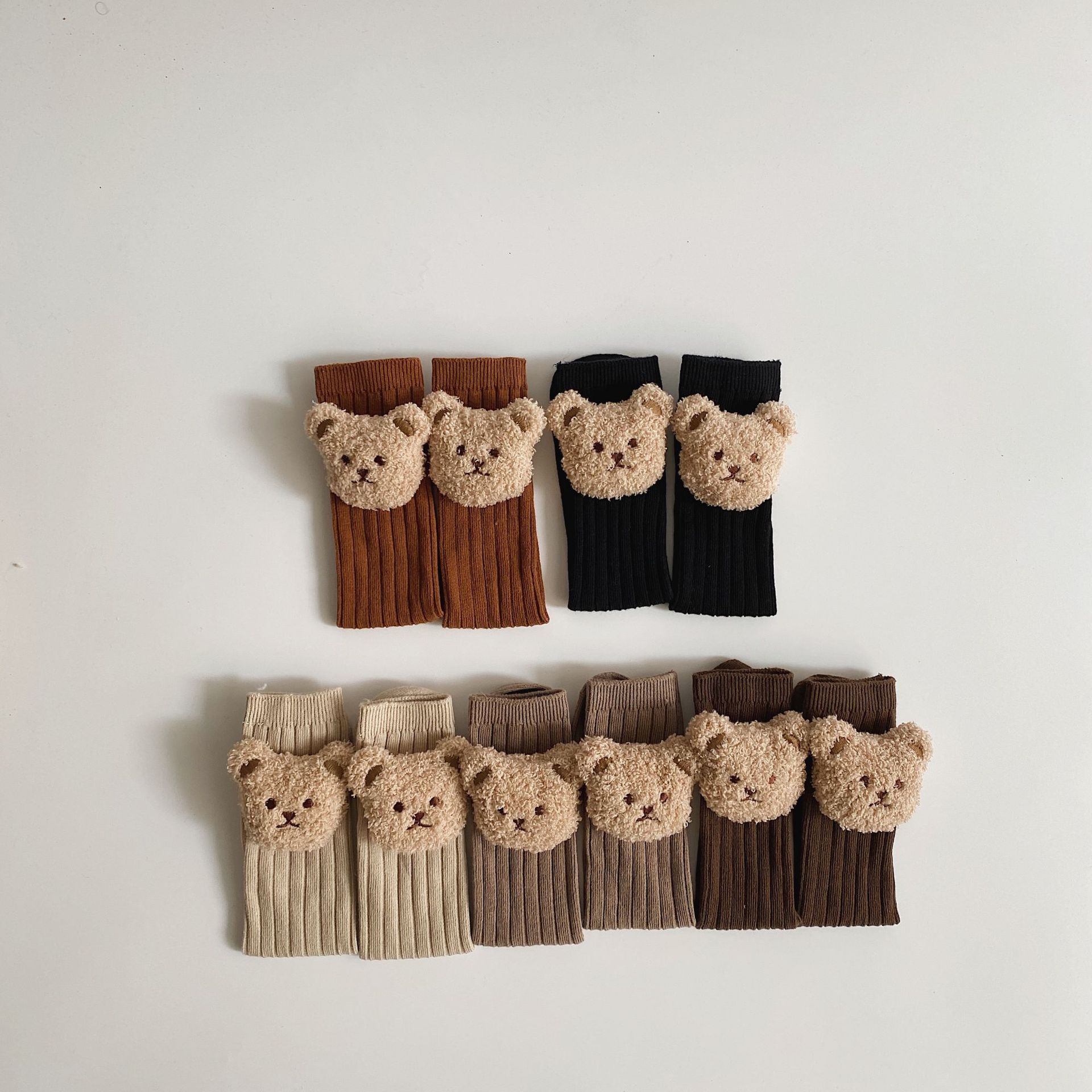 Baby Socks Kids Toddler Boys Knee High Long Soft Cotton Cute Bear Children Socks Baby Girl Socks 0 To 3 Years Spring Clothes