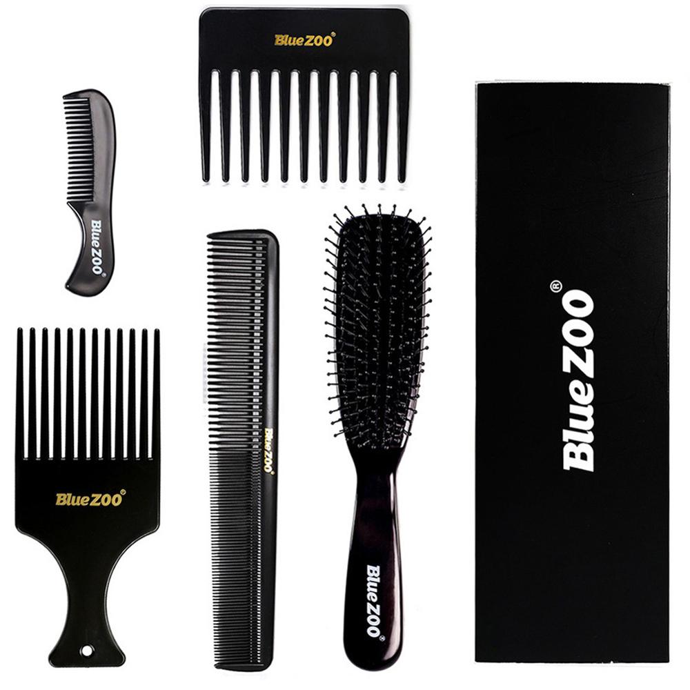 5Pcs Hair Brush and Comb Set for Men and Women Detangling, Hair Grooming, Hair Styling Anti-Static Brushes
