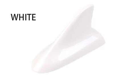 Antena de techo Universal para coche, señal mejorada, forma de aleta de tiburón, pintura de Piano aérea impermeable para Kia Sportage Opel Astra H: White