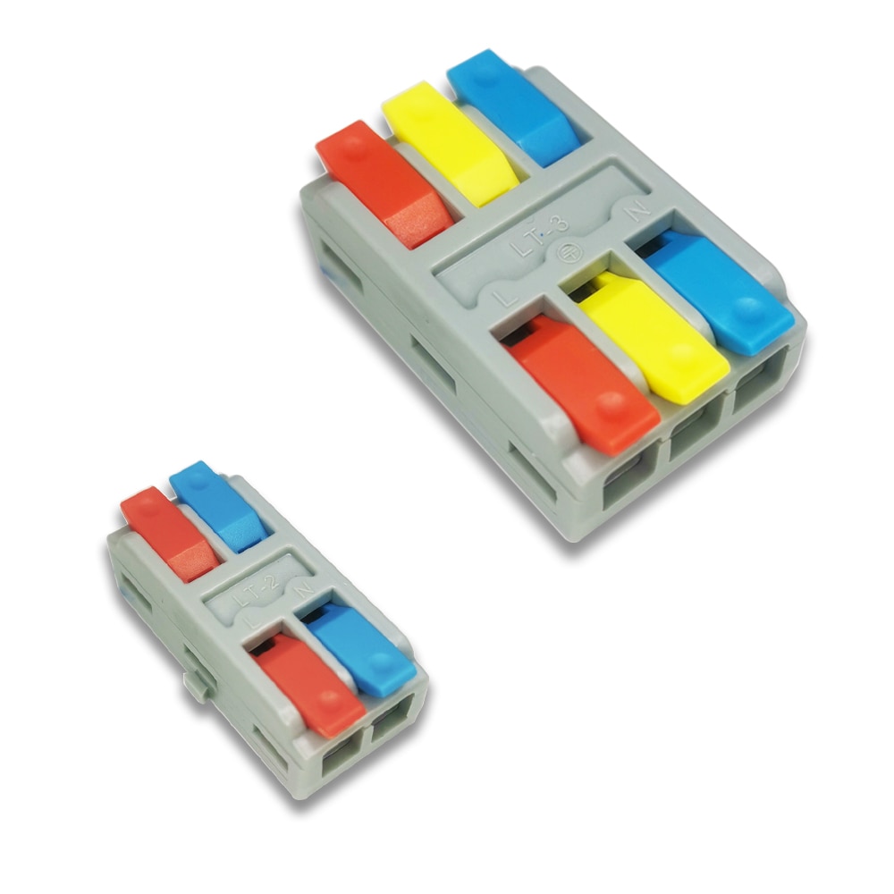 Universal Mini Fast Cable Connector Push-in Junction Box 1/3/5/10 Pcs/Lot Push-in Junction Box SPL-2/3 Leds Connected Terminal