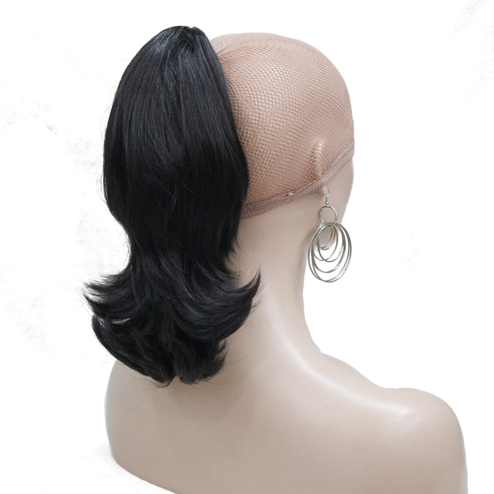 Strong Beauty 12" Natural curly Dual Use Claw Jaw Pony tail Clip In Synthetic Ponytail Hair Extension