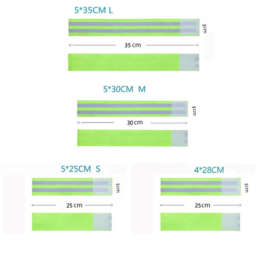 4 Pcs Safety Armband Practical Durable Fluorescent Armlet Security Belt Safe Band for Riding Running