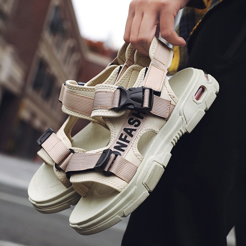 Men Sandals Summer Slipper Air Cusion Outdoor Sandal Men Sandal Casual Buckle Strap Comfortable Beach Shoe