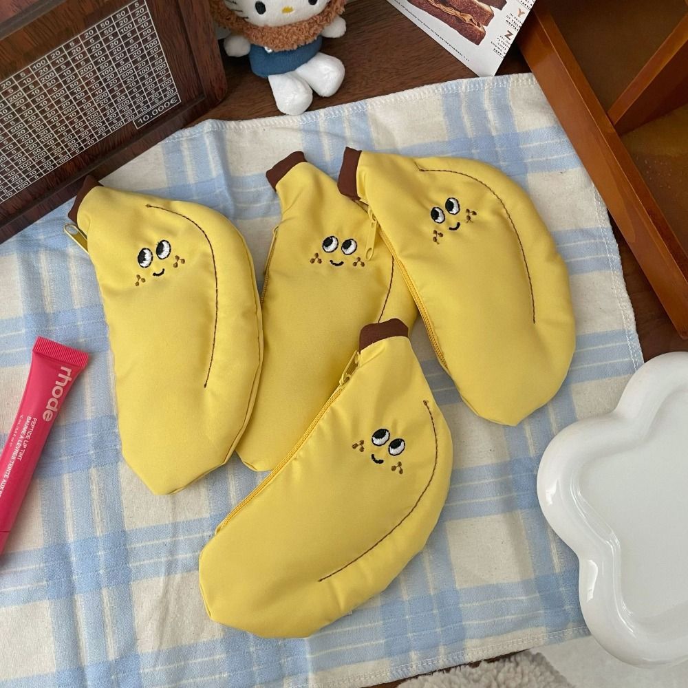 Coin Pouch Canvas Coin Purse Mini Storage Bag Korean Style Banana Wallet Small Wallet Coin Bag Earphone Storage Bag