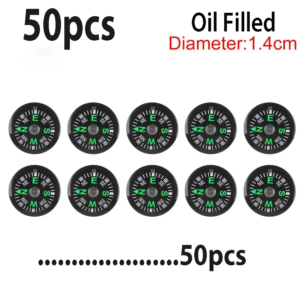 Oil Filled Mini Compass For Outdoor Handheld Accurate Compass Survival Compasses Button Practical Guider Adventure Tools: green