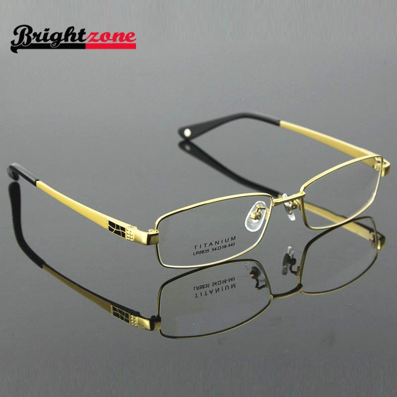 Full Rim Pure Titanium Men's Eyeglasses Frame Eyewear Prescription Glasses Frame Size 54-18-140