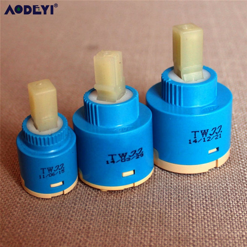 25mm / 35mm / 40mm Ceramic Cartridge Faucet Cartridge Mixer Low Torque Faucet Accessories Spindle Free Rotation Flat Base