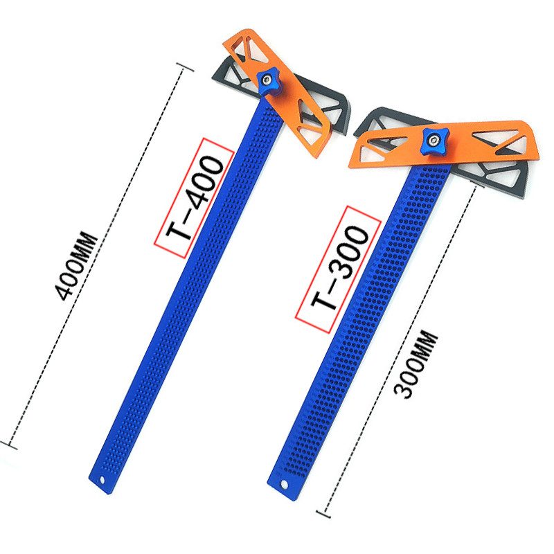 T300/T400 outils de charpentier T Type règle carrée travail du bois en alliage d'aluminium Scriber mesure menuiserie marquage outil jauge jaugeage