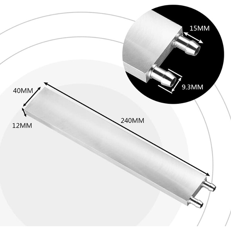 Aluminum Liquid-Water Cooling Block For Computer Cpu Radiator For Pc and Laptop Cpu Silver Heat Sink System (240mm)