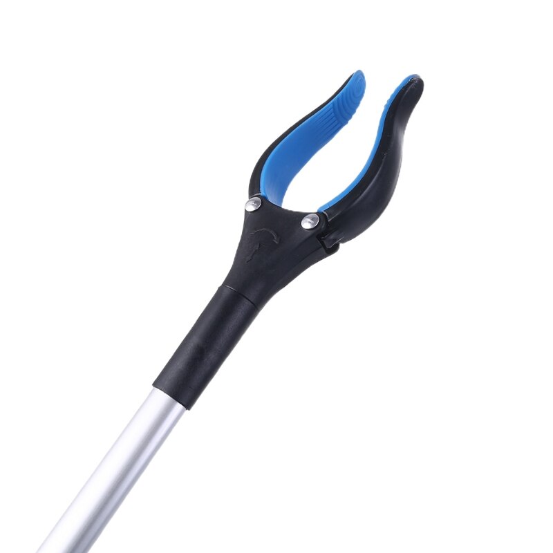 Foldable Long Trash Clamps Grab Pick Up Tool Curved Handle Garbage Clip Portable
