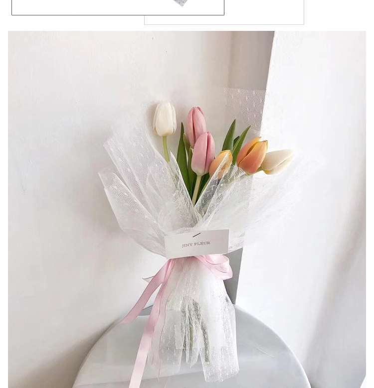 Malla de gasa de encaje suave para envolver ramo de flores, suministros de floristería, decoración DIY, envoltura de del Día de San Valentín, 50CM x 5y