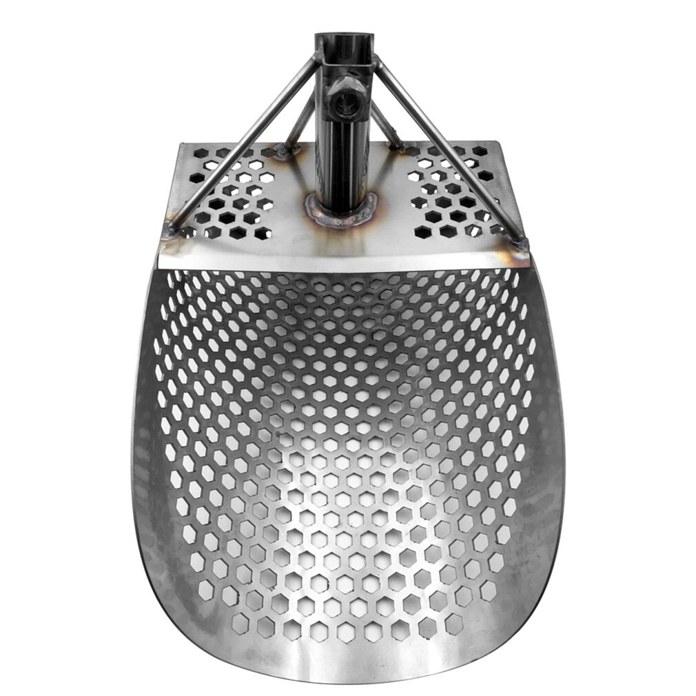 Beach Sand Scoop with Handle Metal Detecting Tool Stainless Steel Detector Water Metal Detecting Fast Sifting Metal Detector