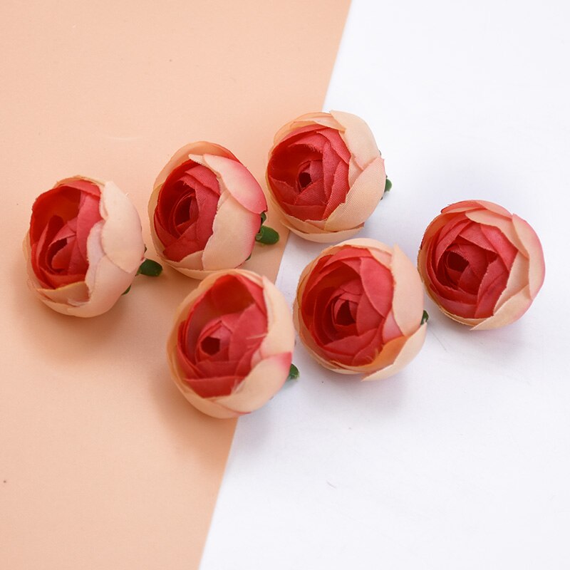 30 Uds. Flores artificiales al por mayor 3CM rosas de té adornos navideños para el hogar Accesorios flores decorativas para boda coronas: 19