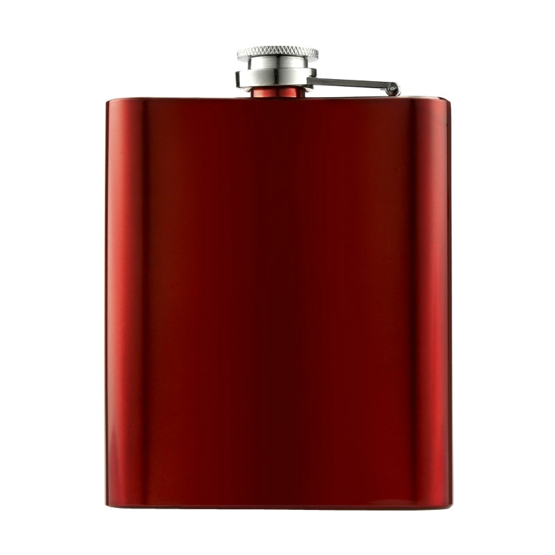 Uw Speciale Genoemd heupfles Engaved op de kolf 6oz glanzend rood kolf