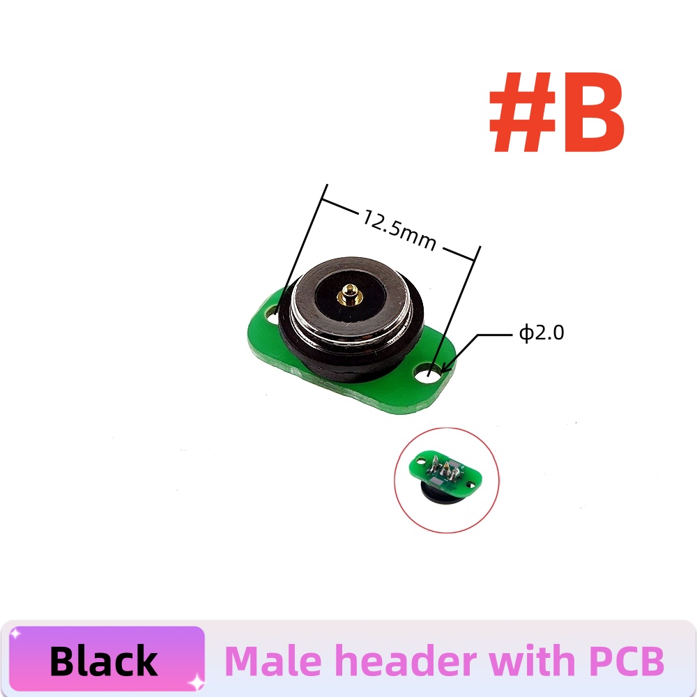 1 Piece Hight Current Pogo Pin Magnetic Connector Spring-Loaded Power Charge Waterproof IPX7 Contact Pad 3A 12V 8.5MM: Red