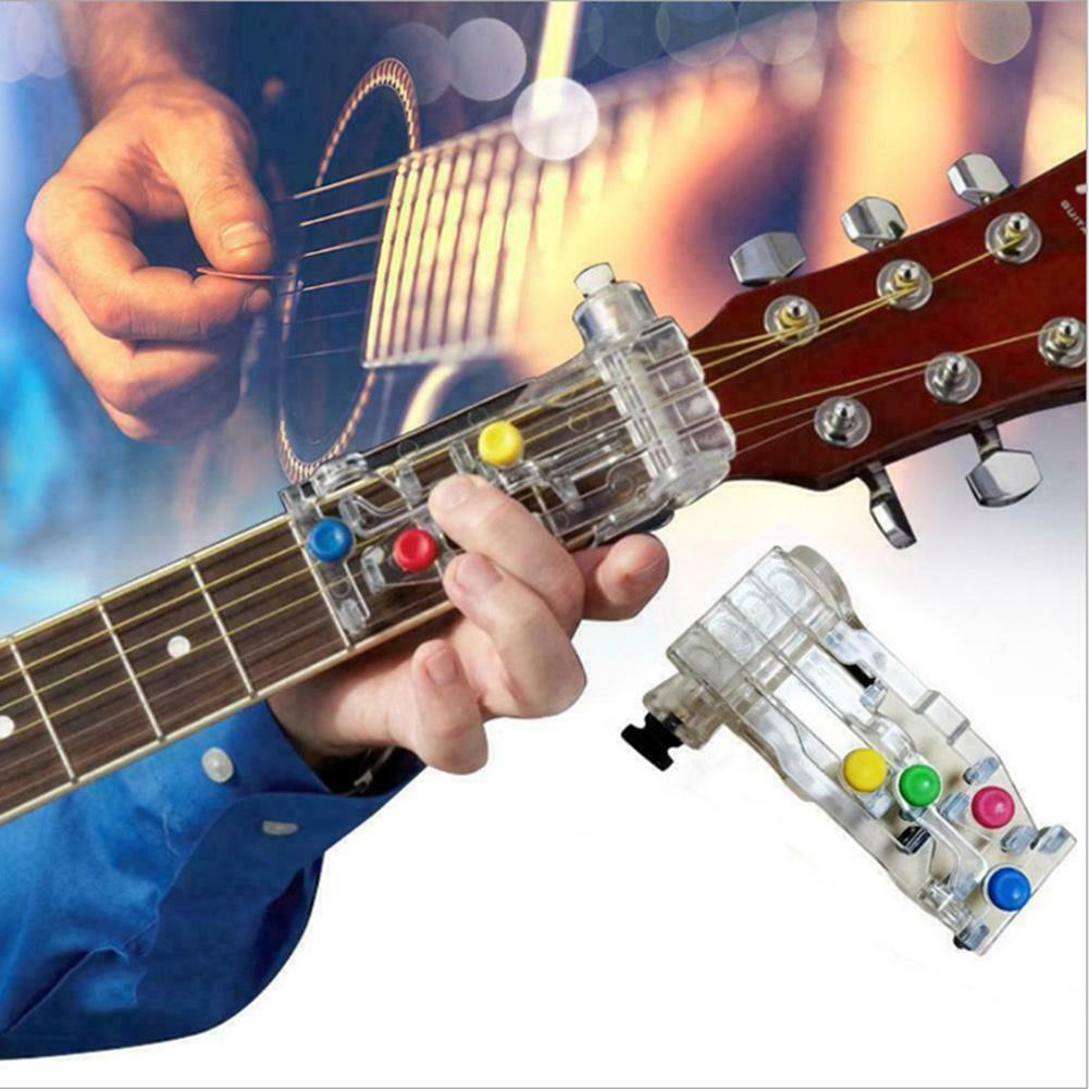 Acordes de guitarra auxiliar eficaz útil sistema de aprendizagem ferramenta de auxílio de ensino dispositivo à prova de dor berços de dedo assistente de guitarra