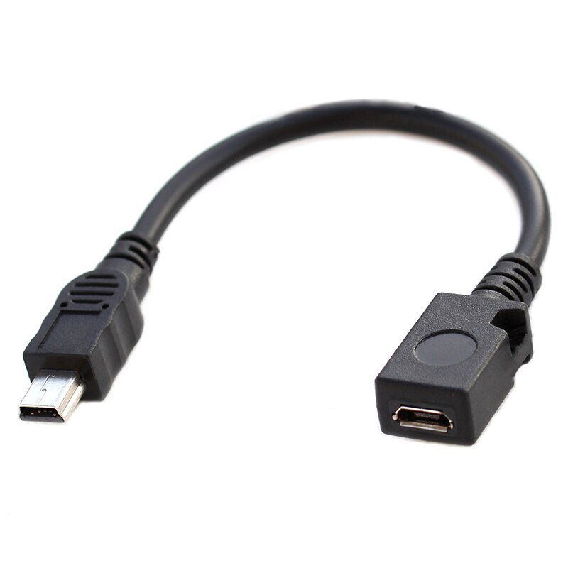 MINI USB male to Micro USB 5PIN female data charging adaptor convertor cable