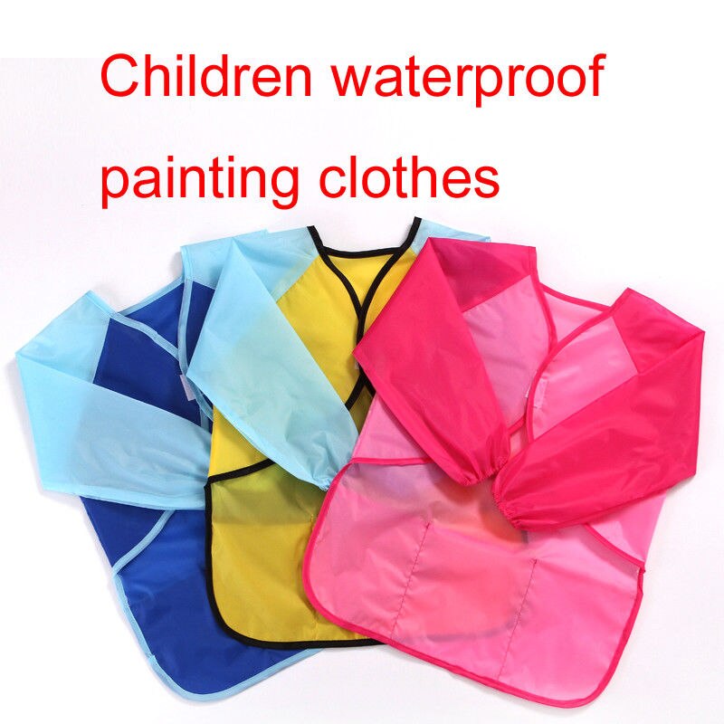 Blouse de peinture pour enfants, imperméable, Anti-usure, bavoir à manches longues, chemise de peinture, tablier d'école pour garçons et filles