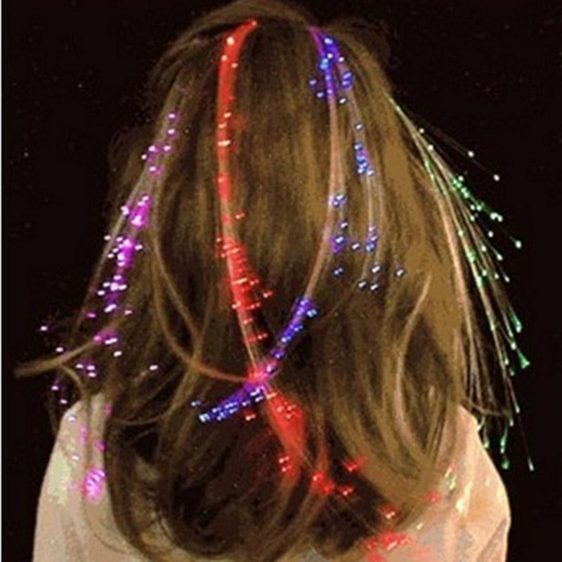 1 PCS LED Haar Vlecht Kerst Speelgoed Glowing Knippert Haar Clip Flash LED Braid Partij Lichtgevende Nieuwjaar Speelgoed Voor kinderen Kids