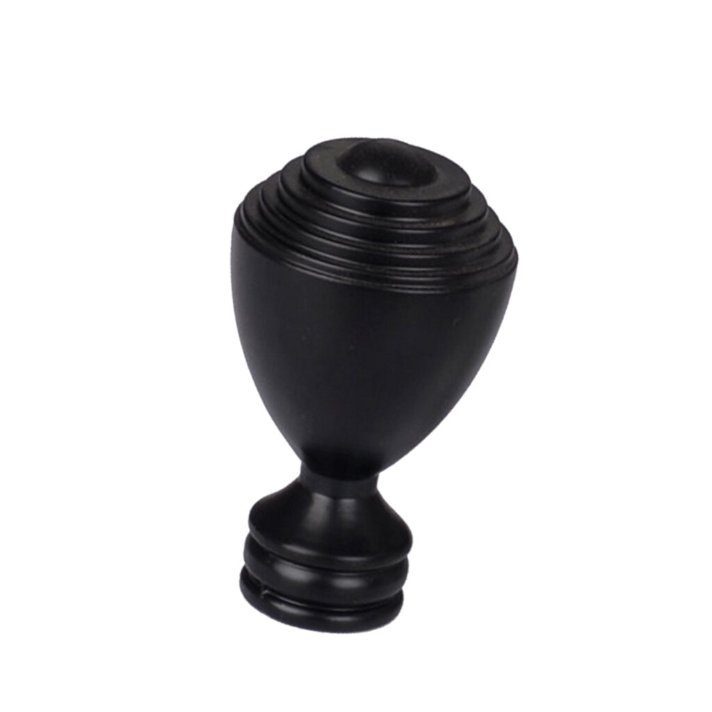 Various Curtain Pole Finials Window Panel Rod Decorative Ends Head - 1 Pcs PICK: Black O