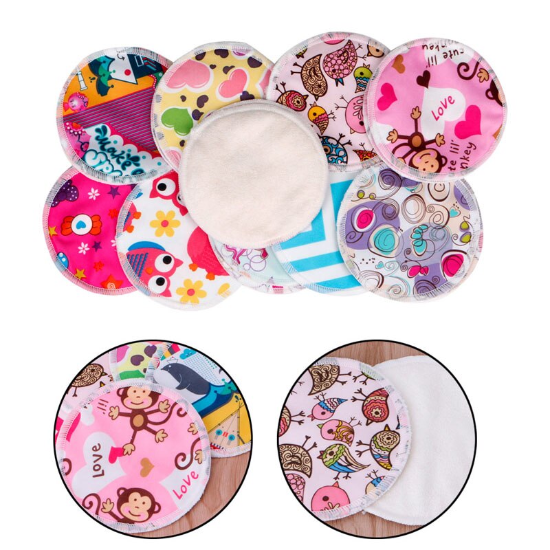 Bambus Faser Dicht Mehrweg Waschbar Pflege Stillen Pad Zufällige Farbe murmeln Pflege