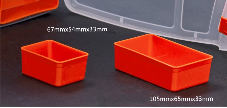 Screw Box Tool Box Plastic Parts Box Of The Electronic Element Box Sample Classification Storage Two-sided/Large