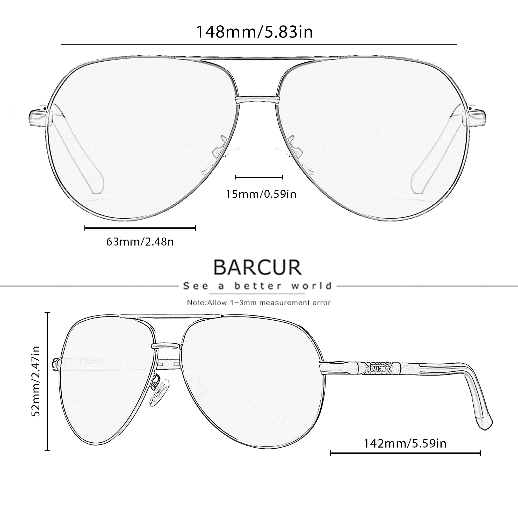 BARCUR Männer Sonnenbrille Original Polarisierte Fahrer gläser Polaroid sonnenglas Männliche Pilot Brillen