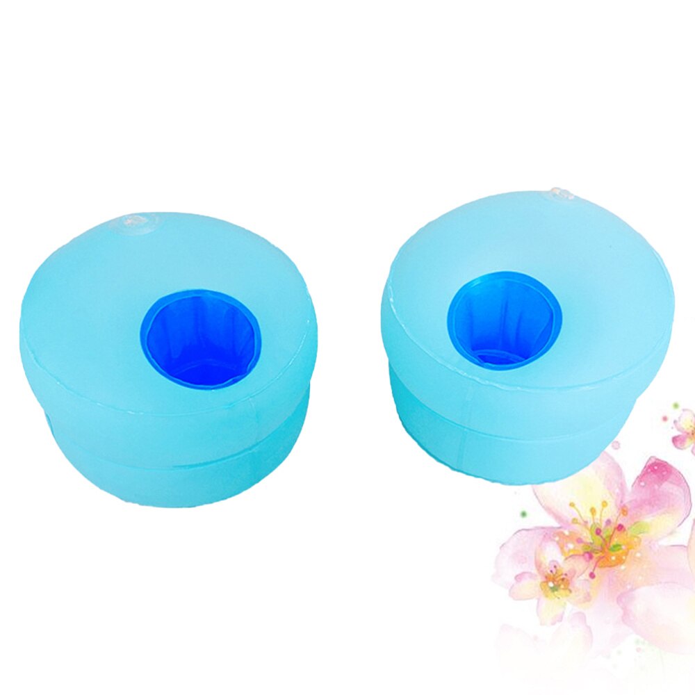 1 Set Inflatable Arm Bands Double Airbag Buoyancy Arm Rings Thicken Water Sleeves Swimming Armlets for Boys Girls (Sky-blue 1 Pa