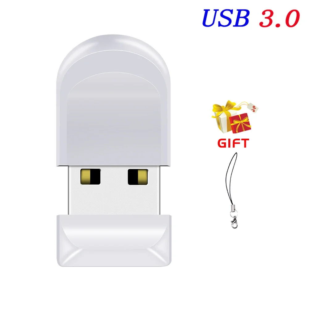 Super Mini clé USB 3.0 256 go clé USB étanche 128 go capacité réelle clé USB 3.0 clé USB 64 go 32 go 16 go 8 go: WHITE / 4 GO