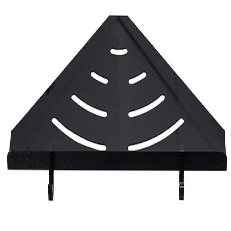 Space Aluminum Black Shower Hanging Shelves Corner Wall Storage Triangle Shelf For Bathroom Shower Tray Wall Shelving: Black single layer