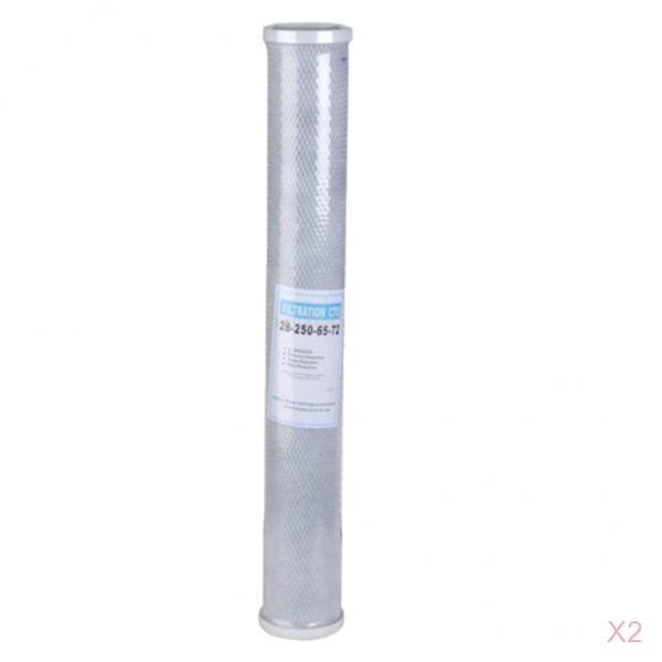 2 Pieces 20 inch Water Purifier Filter Granular Activated Carbon Filter CTO Compressed Carbon Reverse Osmosis